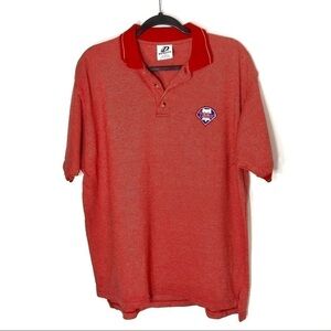 Philadelphia Phillies Polo Sz Large Men’s Red MLB Shirt